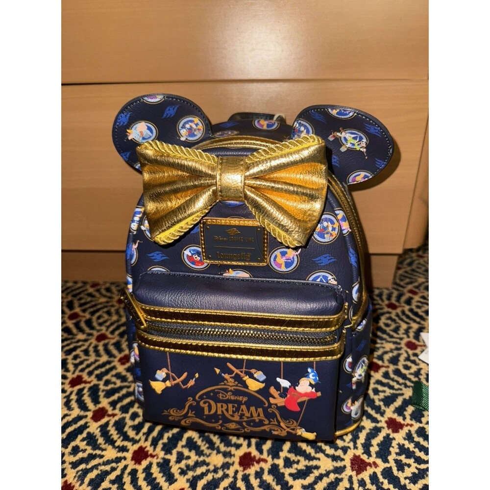 Disney Cruise Line DCL Disney Dream Sorcerer Mickey Loungefly Mini Backpack NWT